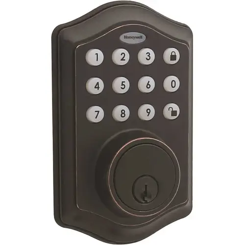 Electronic Keypad Oil Rubbed Bronze Single Cylinder Deadbolt Lock