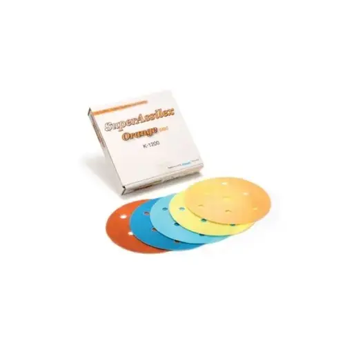 5" Super Assilex Disc, 7 Holes, Grit K800, Lemon, 50 Discs 5" Super Assilex Disc, 7 Holes, Grit K800, Lemon, 50 Discs