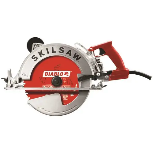 15 Amp Corded Electric 10-1/4 in. Magnesium SAWSQUATCH Worm Drive Circular Saw with 40-Tooth Diablo Carbide Blade Multi-Colored 15 Amp Corded Electric 10-1/4 in. Magnesium SAWSQUATCH Worm Drive Circular Saw with 40-Tooth Diablo Carbide Blade Multi-Colored