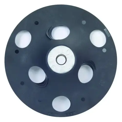 04873 Quick Change AVOS Back-Up Pad, 7 in Dia, 5/8-11 Arbor, 6 Hole, Hard Density, Rubber 04873 Quick Change AVOS Back-Up Pad, 7 in Dia, 5/8-11 Arbor, 6 Hole, Hard Density, Rubber