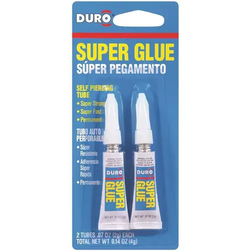 Super Glue, Liquid, Irritating, 2 g Tube Colorless