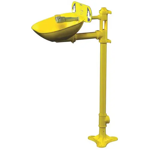 Halo Pedestal Mount Eyewash With Plastic Bowl