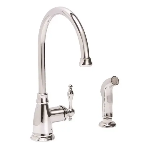 Wellington Single-Handle Standard Kitchen Faucet with Side Sprayer in Chrome Wellington Single-Handle Standard Kitchen Faucet with Side Sprayer in Chrome