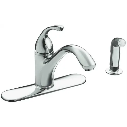 Company Forte Single-Handle Standard Kitchen Faucet with Side Sprayer in Polished Chrome Company Forte Single-Handle Standard Kitchen Faucet with Side Sprayer in Polished Chrome