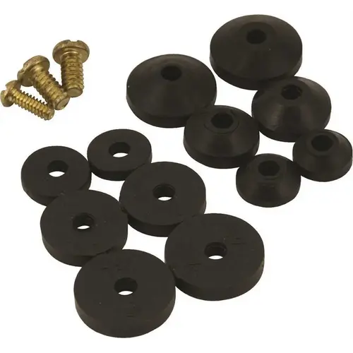 Includes 36 Washers Size 00 Through 1/2M and 9 Screws Black