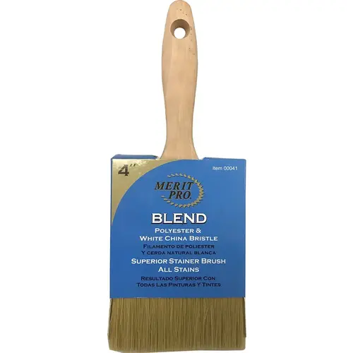 00041 4" White China Bristle Polyester Stainer Brush - pack of 6 00041 4" White China Bristle Polyester Stainer Brush - pack of 6