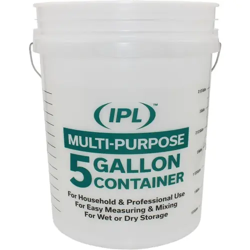 / Leaktite 1123057 5gal Clear Bucket w/ Measures / Leaktite 1123057 5gal Clear Bucket w/ Measures