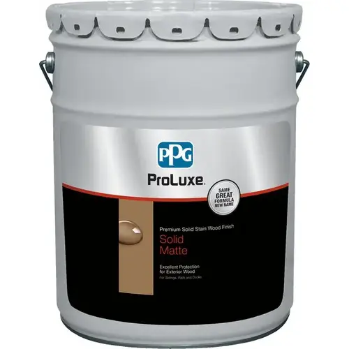 5gal Deep Base Premium Solid Stain Wood Finish Matte 5gal Deep Base Premium Solid Stain Wood Finish Matte