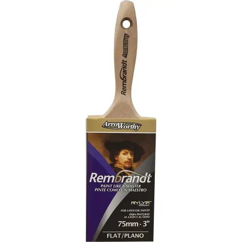 3" Rembrandt NYLYN Polyester Flat Sash Paint Brush 3" Rembrandt NYLYN Polyester Flat Sash Paint Brush