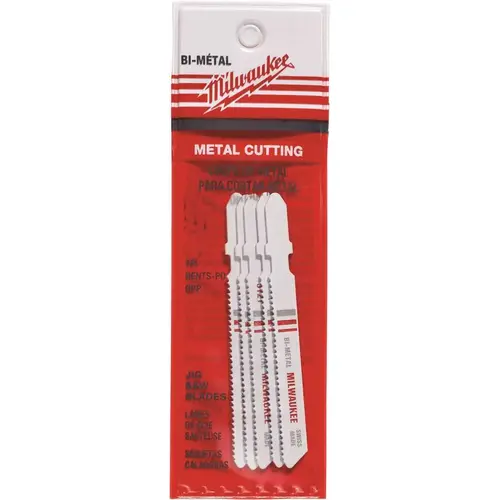 Jig Saw Blade, 9/32 in W, 3 in L, 14 TPI, Bi-Metal Cutting Edge White - pack of 5