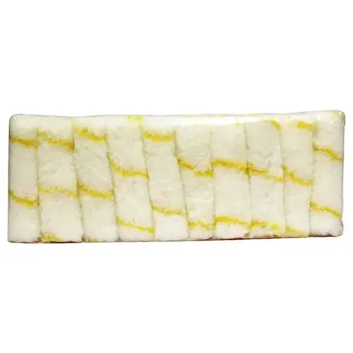 4" x 1/2" (100mm x 12mm) Nap Yellow Stripe Mini Roller (Bulk Pack of 100) 4" x 1/2" (100mm x 12mm) Nap Yellow Stripe Mini Roller (Bulk Pack of 100)