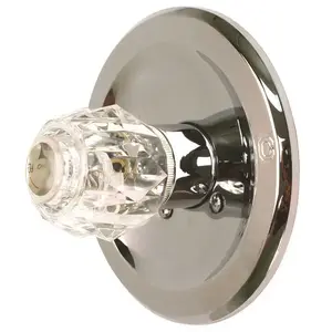 Proplus 133268 Tub and Shower Trim Kit with Acrylic Handle in Chrome