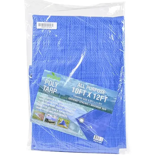 10 ft X 12 ft 3.5Mil All Purpose Blue Poly Tarp 10 ft X 12 ft 3.5Mil All Purpose Blue Poly Tarp