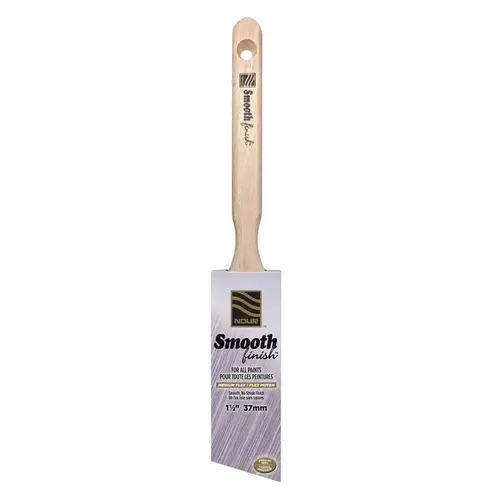 Nour Paint Brush, 1-1/2 in W, Angular Brush, Synthetic Bristle, Sash Handle Nour Paint Brush, 1-1/2 in W, Angular Brush, Synthetic Bristle, Sash Handle