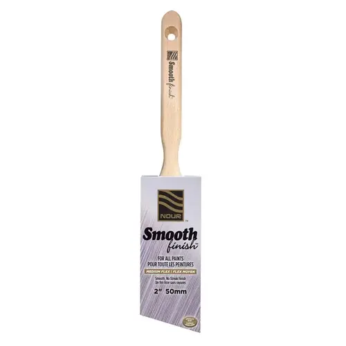 Nour Paint Brush, 2 in W, Angular Brush, Synthetic Bristle, Sash Handle Nour Paint Brush, 2 in W, Angular Brush, Synthetic Bristle, Sash Handle