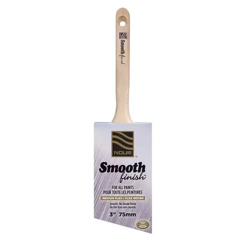 Nour Paint Brush, 3 in W, Angular Brush, Synthetic Bristle, Sash Handle Nour Paint Brush, 3 in W, Angular Brush, Synthetic Bristle, Sash Handle