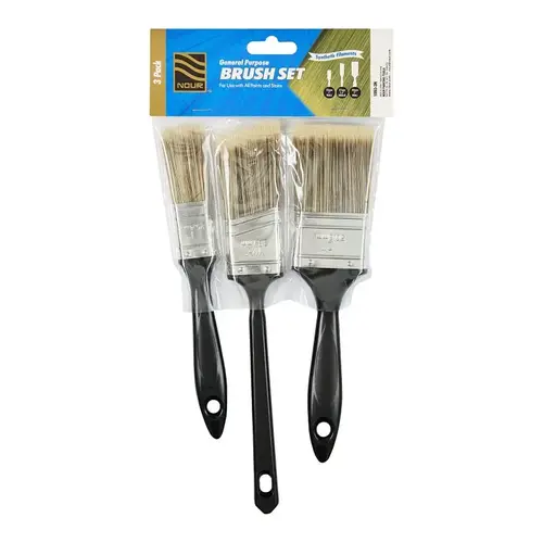 Nour General-Purpose Paint Brush Set, 3 -Brush - pack of 3 Nour General-Purpose Paint Brush Set, 3 -Brush - pack of 3