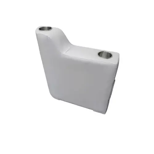 Premium Series Right Hand Pontoon Armrest, Plastic Material, 25-1/2" Depth, 7-1/4" Width, 27-1/4" Height, Gray Finish Premium Series Right Hand Pontoon Armrest, Plastic Material, 25-1/2" Depth, 7-1/4" Width, 27-1/4" Height, Gray Finish