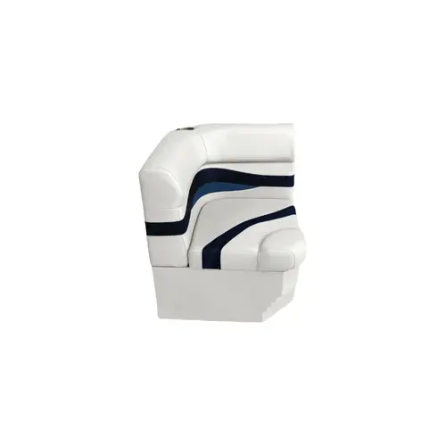 Elite Series Radius Corner Cushion with Base, 25-1/4" Cushion Width, Plastic Frame and Base Material, White, Navy and Blue Finish Elite Series Radius Corner Cushion with Base, 25-1/4" Cushion Width, Plastic Frame and Base Material, White, Navy and Blue Finish