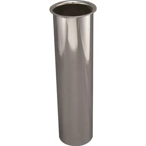 FLANGED TAILPIECE, CHROME PLATED, 17 GAUGE, 1-1/4 X 8 IN FLANGED TAILPIECE, CHROME PLATED, 17 GAUGE, 1-1/4 X 8 IN