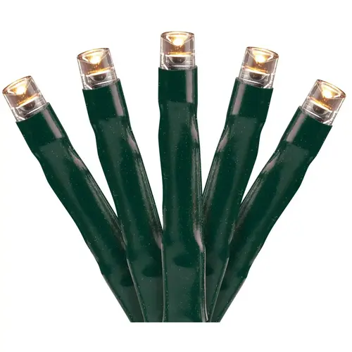 Warm White 1000-Bulb LED Compact Light Set with Dark Green Wire Warm White 1000-Bulb LED Compact Light Set with Dark Green Wire