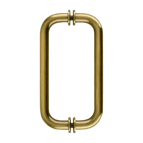 BM Series 8" Tubular Back-To-Back Pull Handle, Brass Material, 8" Center To Center, Brushed Bronze Finish BM Series 8" Tubular Back-To-Back Pull Handle, Brass Material, 8" Center To Center, Brushed Bronze Finish