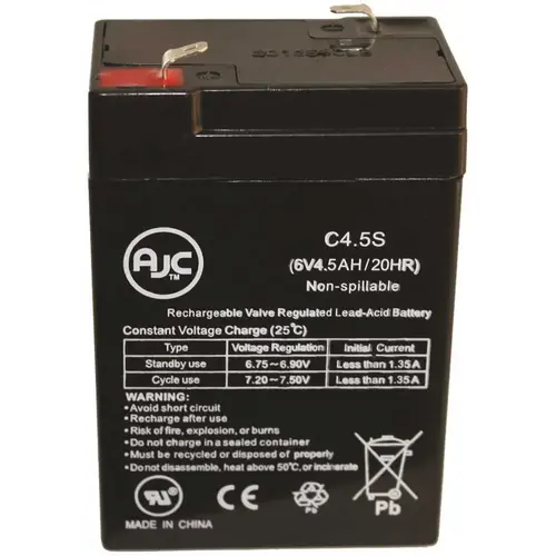 6-Volt Emergency Replacement Battery Black 6-Volt Emergency Replacement Battery Black