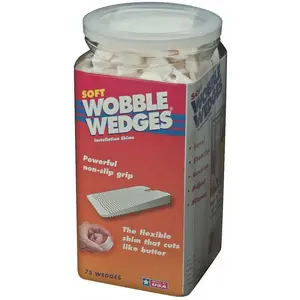 FOCUS 12 INC 7075 FOCUS 12 WOBBLE WEDGES, SOFT, WHITE - pack of 75