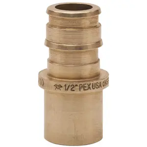 TRIBAL MFG. F80E44 BRASS SWEAT ADAPTER, 1/2 IN. X 1/2 IN. MALE, PEX-A, LEAD FREE