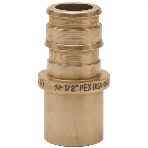 BRASS SWEAT ADAPTER, 1/2 IN. X 1/2 IN. MALE, PEX-A, LEAD FREE