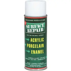 Tech Products 11200 SURFACE REPAIR REFINISHING SPRAY- PLUMBING FIXTURES 12 OZ., WHITE