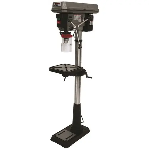 3/4 HP 15 in. Floor Standing Drill Press with Worklight, 16-Speed, 115-Volt, J-2500 White Gray