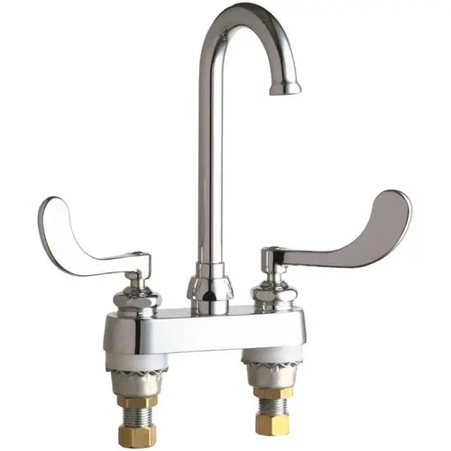 Hot and Cold Water 4 in. 2-Handle Bathrooom Faucet in Chrome