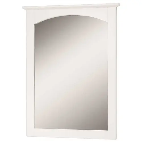 Columbia 21 in. W x 28 in. H Single Framed Mirror in White Columbia 21 in. W x 28 in. H Single Framed Mirror in White