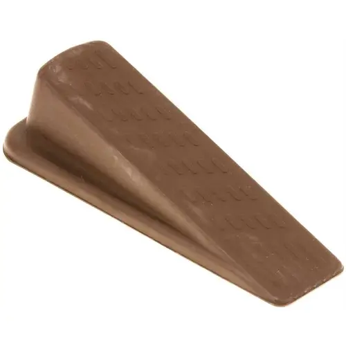 WEDGE DOOR STOP 5-1/4" LENGTH X 2" WIDTH X 1-1/4" HEIGHT BROWN RUBBER