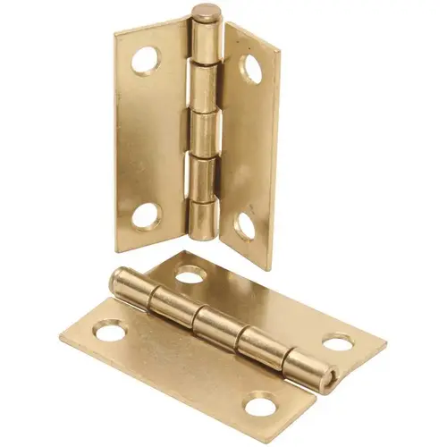 Door Hinge - 2-1/2" x 1-11/16" with Removable Pin - Brass Door Hinge - 2-1/2" x 1-11/16" with Removable Pin - Brass