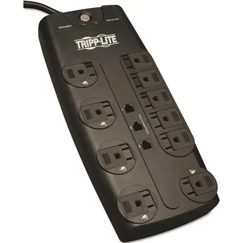 10-Outlet Surge Protector Black 10-Outlet Surge Protector Black