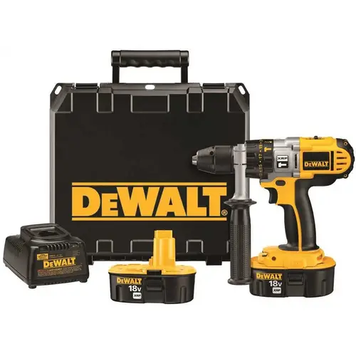 18-Volt XRP NiCd Cordless 1/2 in. Hammer Drill/Driver with (2) Batteries 2.4Ah, 1-Hour Charger and Case