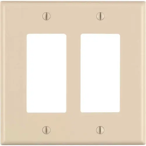 2-Gang Decora Rocker Switch Wall Plate, Light Almond 2-Gang Decora Rocker Switch Wall Plate, Light Almond