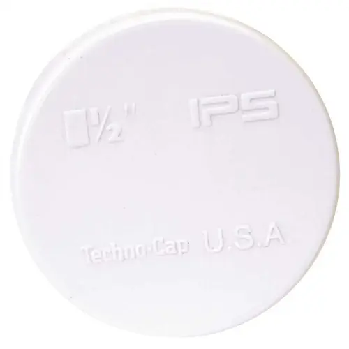 1-1/2 in. PVC High Pressure Techno Caps White