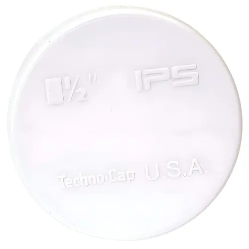 1-1/2 in. PVC High Pressure Techno Caps White 1-1/2 in. PVC High Pressure Techno Caps White