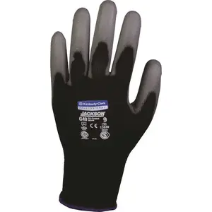 KLEENGUARD 13838 G40 Size 8.0 Medium Black Polyurethane Coated Gloves High Dexterity Pair