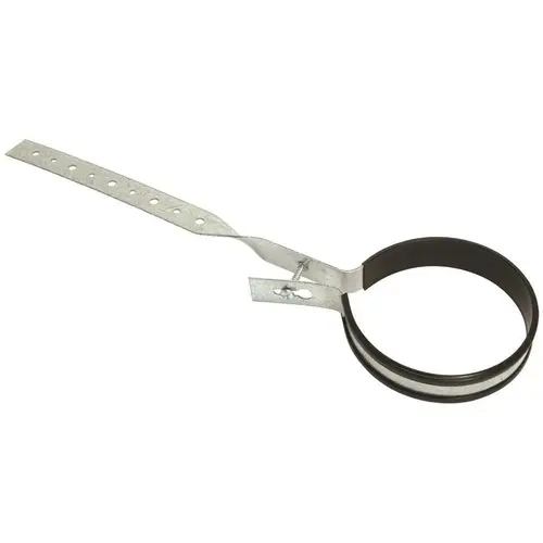 DWV Hanger Strap, Plastic Covered, 16-Gauge, 4 in. x 12 in Gray