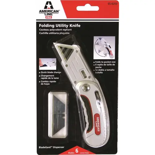 Personna Folding Utility Knife W/ 6 Blades - pack of 2 Personna Folding Utility Knife W/ 6 Blades - pack of 2