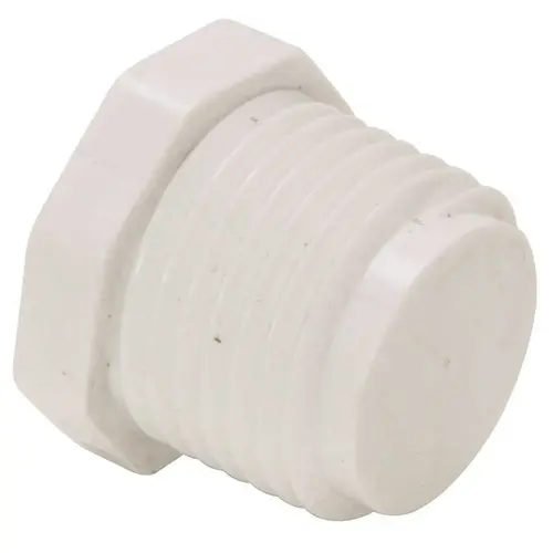 1/2 in. PVC MIPT Plug Off-White