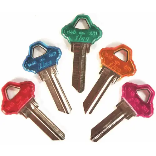 SC1 Blank Assorted Color Key Silver SC1 Blank Assorted Color Key Silver