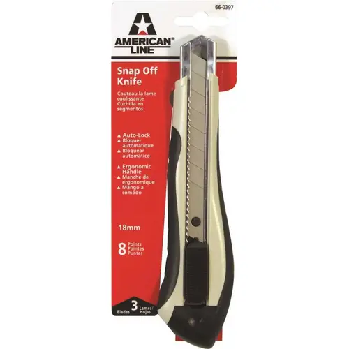 ERGO SNAP OFF KNIFE, 8 PT 18 MM, INCLUDES 1 BLADE ERGO SNAP OFF KNIFE, 8 PT 18 MM, INCLUDES 1 BLADE