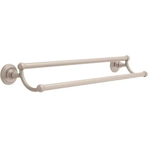 Jamestown Series Towel Bars, Douible Bar 24-1/4" Center to Center Satin Nickel Jamestown Series Towel Bars, Douible Bar 24-1/4" Center to Center Satin Nickel