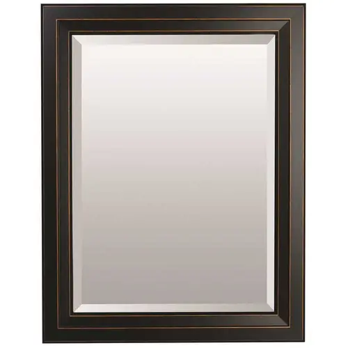 24 in. x 30 in. Custom Select Framed Beveled Makeup Mirror in Venetian Bronze
