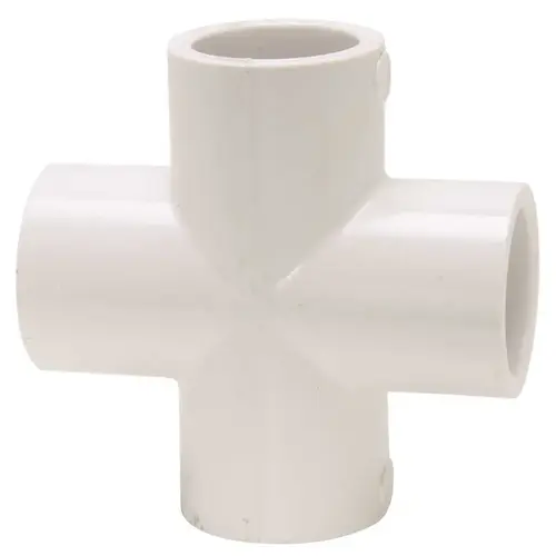 1/2 in. PVC Pressure S x S x S x S Cross White 1/2 in. PVC Pressure S x S x S x S Cross White
